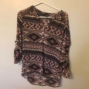 Half button up dress shirt